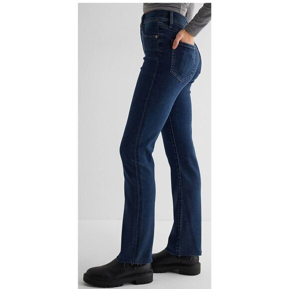 Express 90s Slim High Rise, Dark Navy Wash, Hyper Stretch Jeans, NWT, 4S - Picture 4 of 7